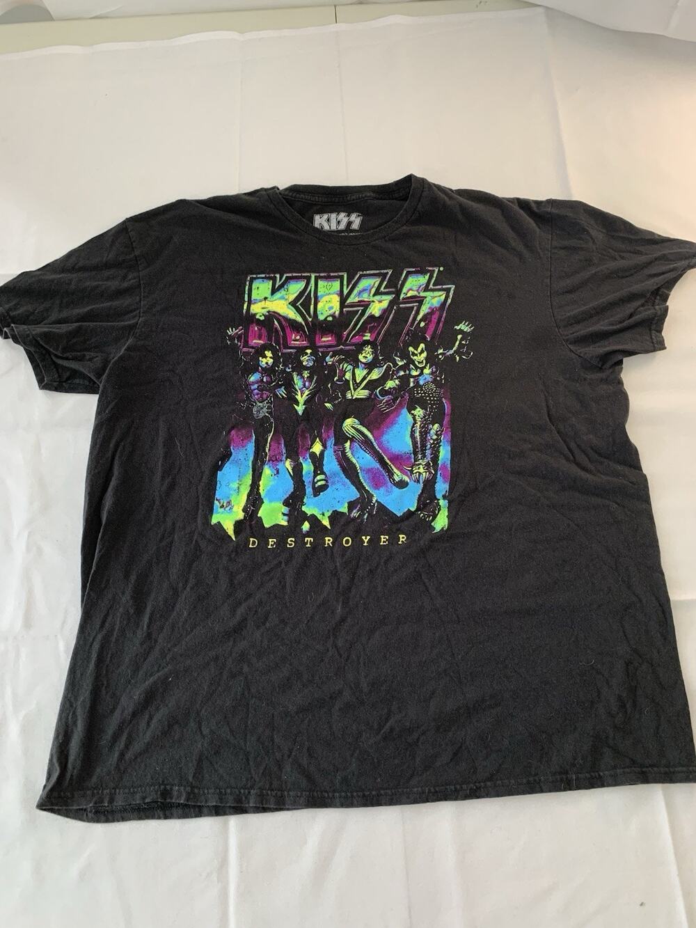 Kiss Destroyer Shirt Men’s 2XL Band Tee Black Short Sleeve
